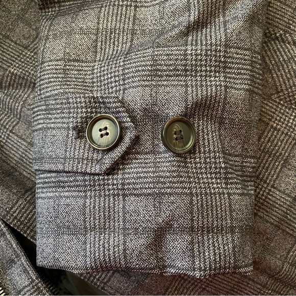 Zara Removable Collar Coat Plaid Size Large - Picture 8 of 14